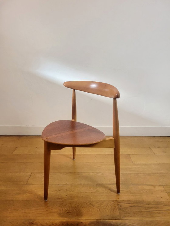 Image 1 of Set di quattro sedie "The Heart" di Hans J. Wegner per Fritz Hansen.