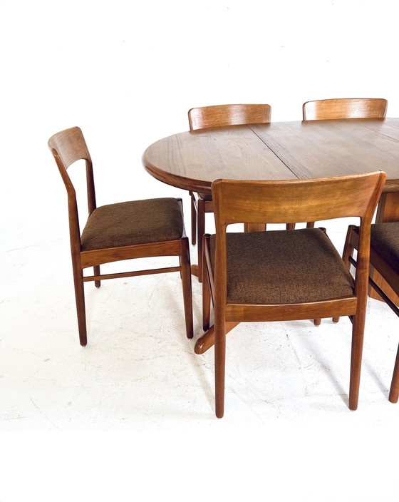 Image 1 of 6x vintage eetkamerstoel, Henning Kjærnulf ‘60