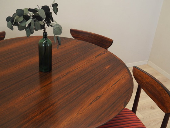 Image 1 of Round rosewood table, Danish design, 1960s, manufacturer: Gudme Møbelfabrik, designer: Ole Hald