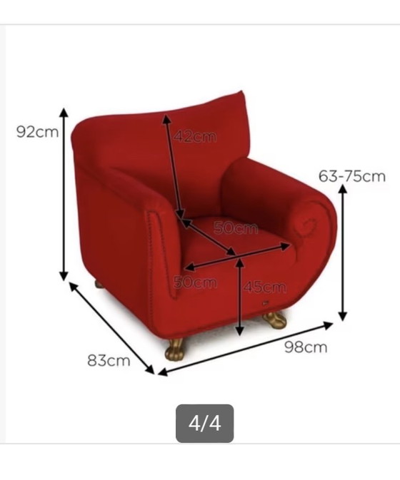 Image 1 of Bretz Gaudi fauteuil wit leer