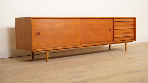 Vintage teak sideboard | TV cabinet | 220 cm