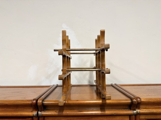 Original Globe Wernicke Wine Rack for Bookcase, Wood, Brass, Brown (photo 4 of 7)