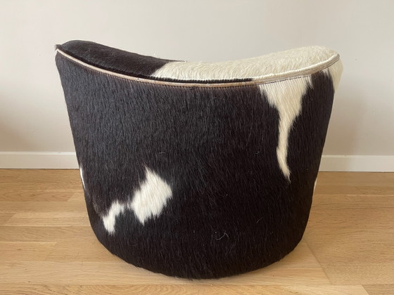 IKEA Niels Gammelgaard Pouf Rotatif en Peau de Vache 2006 – Poufs & repose-pieds, Cuir (photo 4 of 13)