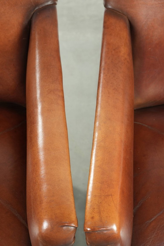 Image 1 of 2 chaises d'appoint/de salle à manger/de bureau en peau de mouton au style luxueux et intemporel