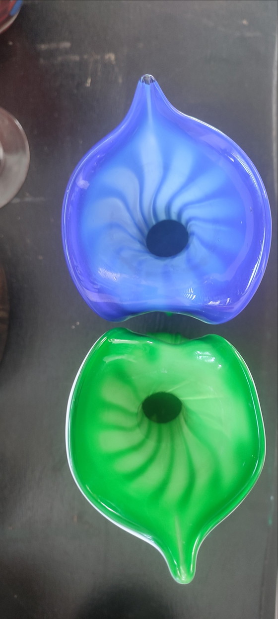 Paar Murano Jack in the Pulpit geblazen glazen Vazen ca.1970 – Murano Glass (photo 15 of 15)