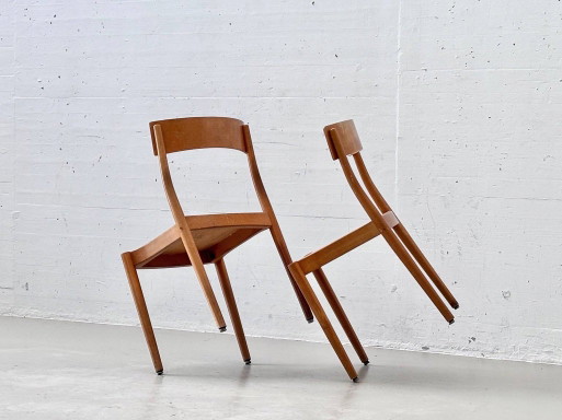 Ortex stacking chairs by Peter Hvidt & Orla Mølgaard-Nielsen for Fritz Hansen, Denmark, 1 – kuipstoelen, Wood (photo 2 of 15)