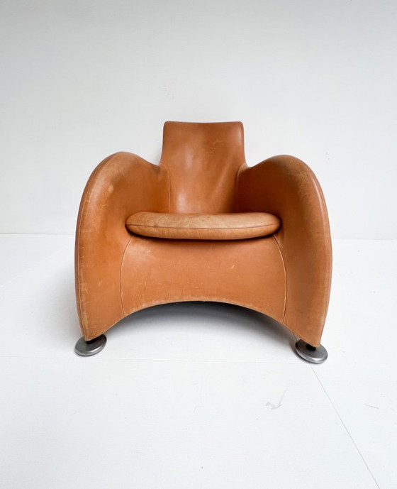Image 1 of Montis Loge fauteuil met voetenbank van Gerard van den Berg, 1980's