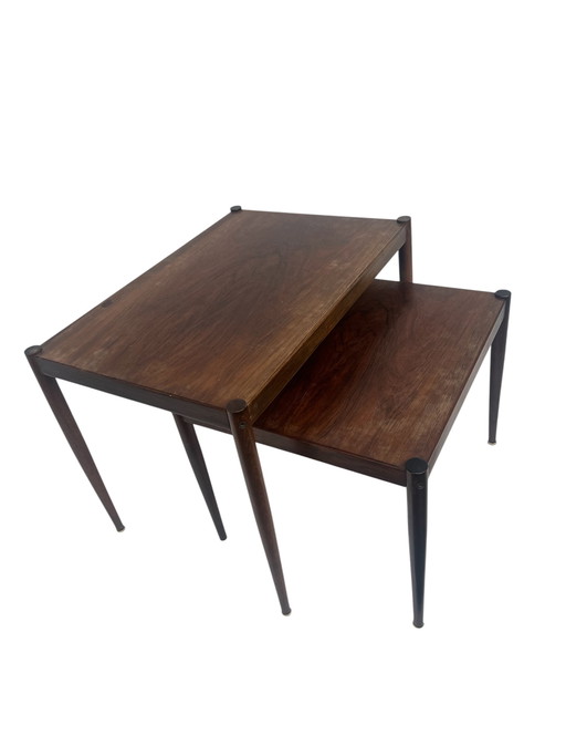 Retro jaren 60 Scandinavische bijzettafels