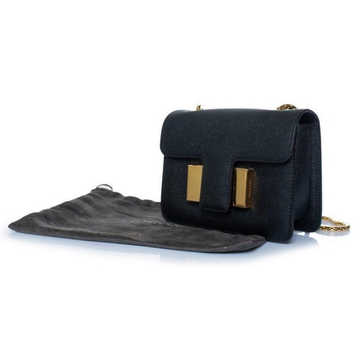 Tom Ford, borsa Sienna in pelle nera martellata