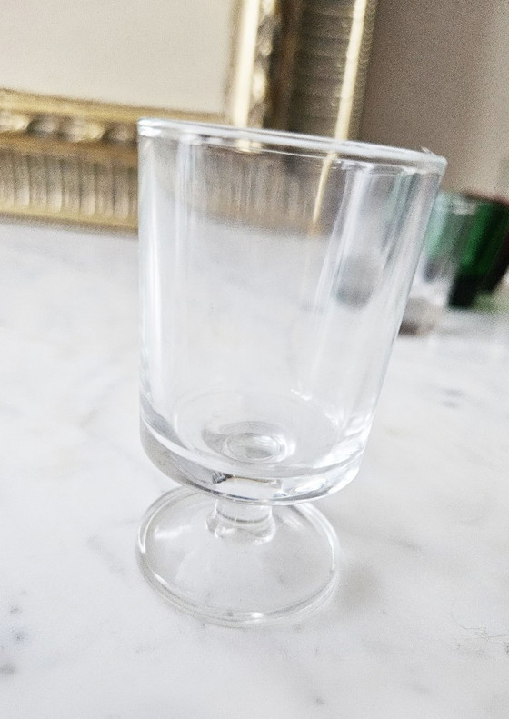 Image 1 of Heleboel 22 Vintage Bistro Collection Shot, Digestif, Arquebusiers Reims Amber Groen Rood