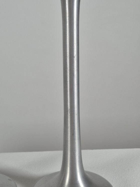 Pair of vintage postmodern Candle holders Ikea Kägla Carl Öjerstam – Aluminium (photo 13 of 15)