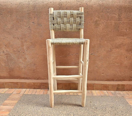 Sgabello fatto a mano 100cmx35cm – Sgabelli da bar, Pelle, Legno, Bohemian (photo 5 of 6)