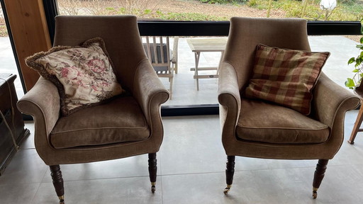 2 Fauteuils Type Lady Di Incl. Sierkussens