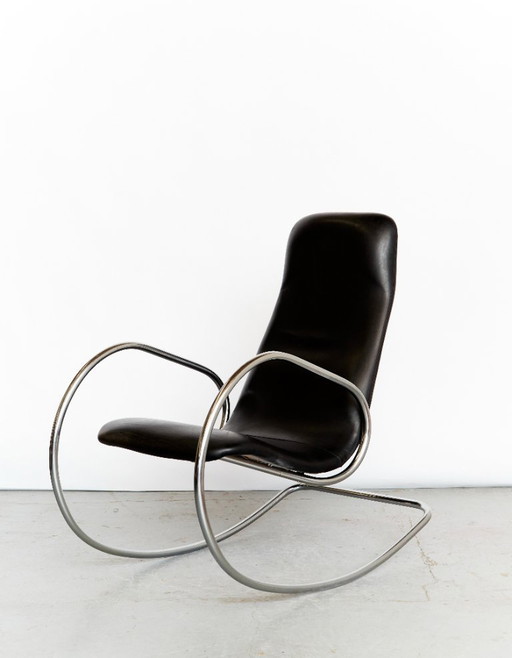 Vintage S826 Sledestoel in chroom van Ulrich Böhme voor Thonet, 1970
