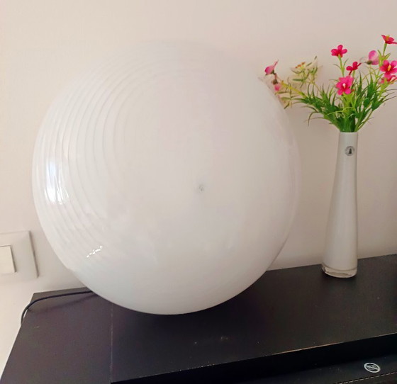 Image 1 of Lámpara de techo EGOLUCE de cristal de Murano con diseño en espiral - Estilo moderno de mediados de siglo 40x40cm Perfecta