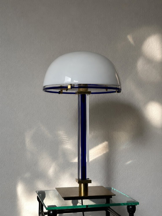 Image 1 of Venini "Belboi" Table Lamp by Rodolfo Dordoni (1990) – Cobalt Blue & Murano Glass - Dimmable