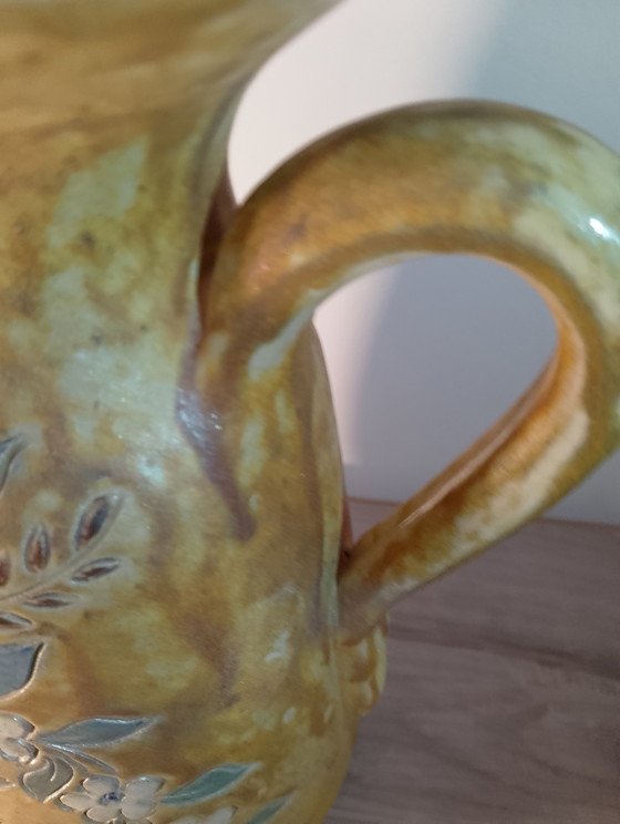 Image 1 of Grande brocca artistica di Bouffioulx, firmata Dubois, Belgio