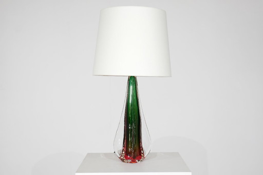 Tischlampe aus Muranoglas, die Flavio Poli für Seguso zugeschrieben wird, Italien, 1960er Jahre