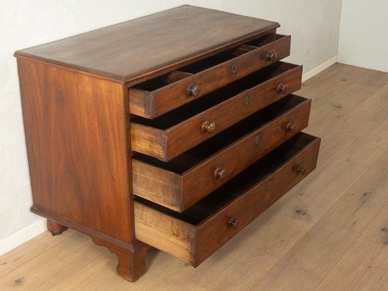 Image 1 of 1840s Victorian Linen Press Chest of Drawers, Vintage