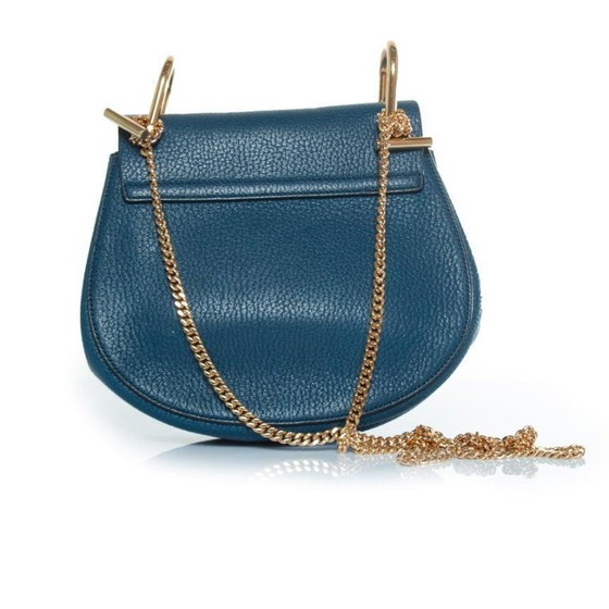 Image 1 of Chloe, blaue Leder-Drew-Tasche