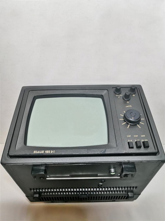 Image 1 of Rare Vintage Soviet Mini Portable TV / Black & White 80s