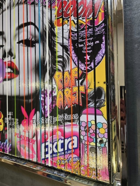 Image 1 of ELMAGO - Marilyn Monroe pop bubble Codebarre signed