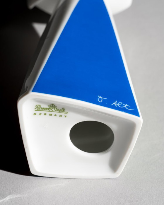 Image 1 of Zeldzame porseleinen kandelaar van Otmar Alt Rosenthal, "Cat-Light", Duitsland, jaren 80-90.