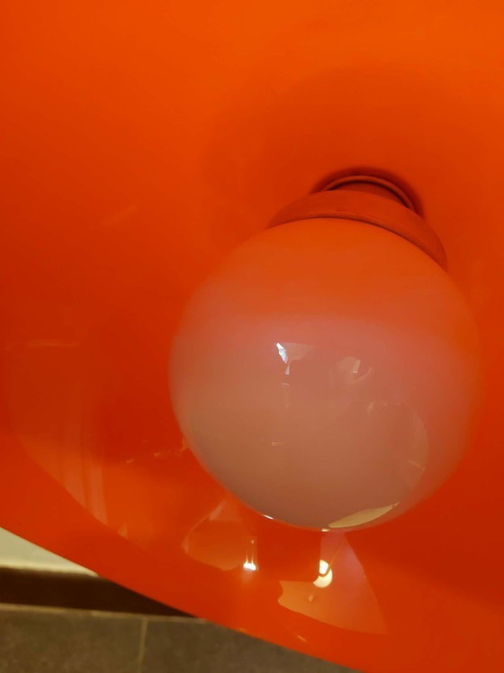 Image 1 of Orange Space Age design pendant lamp, 1970s