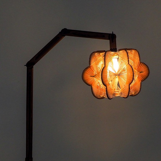 Lampada da terra danese vintage con paralume intrecciato, Lampade da terra, Carta, Marrone (foto 4 di 12)