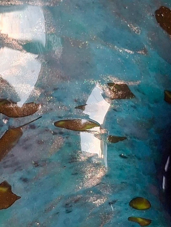 Image 1 of Zeldzame grote Jean-Michel Operto glazen kom, gesigneerd, 23 cm