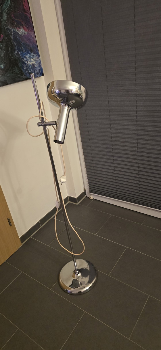 Image 1 of Space Age floor lamp Koch & Lowy Design classic Tulip chrome