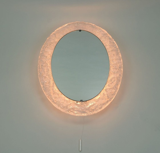 Image 1 of Backlit Wall Mirror by Erco Acrylic Frame Ice Glass Decor 1960s 1970s