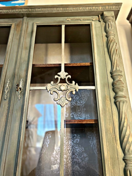 Image 1 of 🌿 Vetrina antica patinata – stile neorinascimentale / casa ricca di carattere