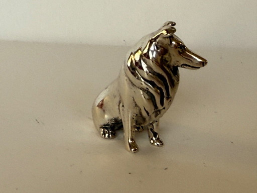 Chien de berger Saturno en argent massif