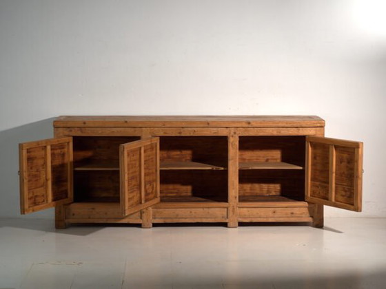 Antique wooden sideboard with three doors (c.1920) (photo 35 of 40)