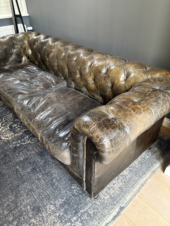 Sofá Chesterfield – Sofás de 3 plazas, Leather, Wood (photo 6 of 9)