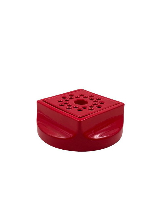 Image 1 of Space age red ceramic ashtray, Studio Opi, Gabbianelli Italy ca. 1970