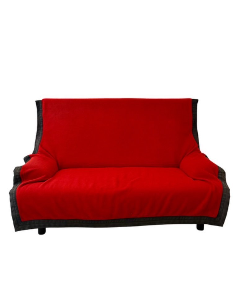 SOFA 'SINDBAD' BY VICO MAGISTRETTI FOR CASSINA RED VIRGIN WOOL