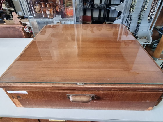 Vintage Apothecary Cabinet 60s Midcentury – Sideboard, Marble, Wood (photo 24 of 25)
