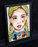 El Bocho - Girl with Mickey - Giclée - signé à la main - prêt à poser