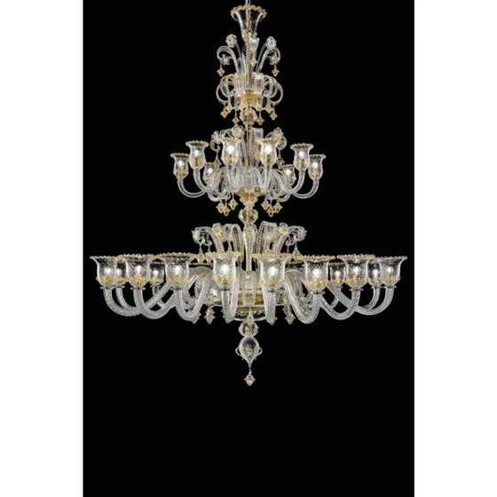 Image 1 of Imperial Style “Rigadin” Murano Glass Chandelier in Venetian Design