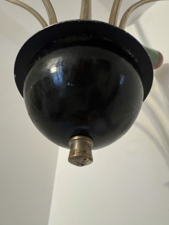 Image 1 of Meerkleurige Sputnik-kroonluchter uit de jaren 60.