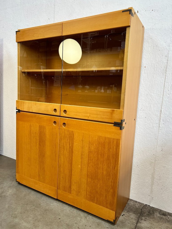 Image 1 of Buffet/armoire haute vintage, en bois de hêtre, Ibisco, Italie, années 1970