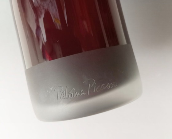 Image 1 of Vase en cristal rubis postmoderne Paloma Picasso pour Villeroy & Boch 1987