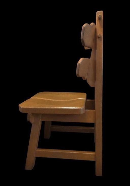 Vintage brutalist sculptural constructivisme stoel