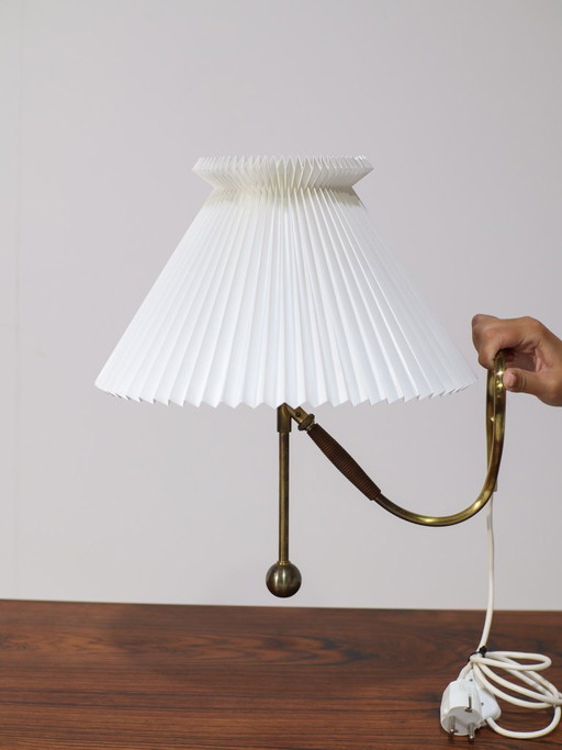 Le Klint 306 table lamp wall lamp brass pleated Danish 1950s