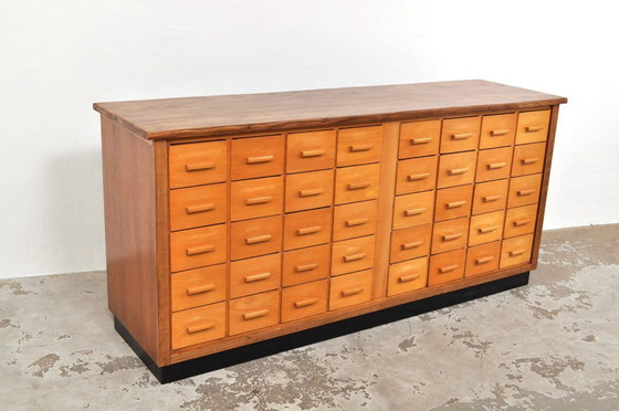 Image 1 of Beukenhouten schoolkast / dressoir, / ladekast, 1950s