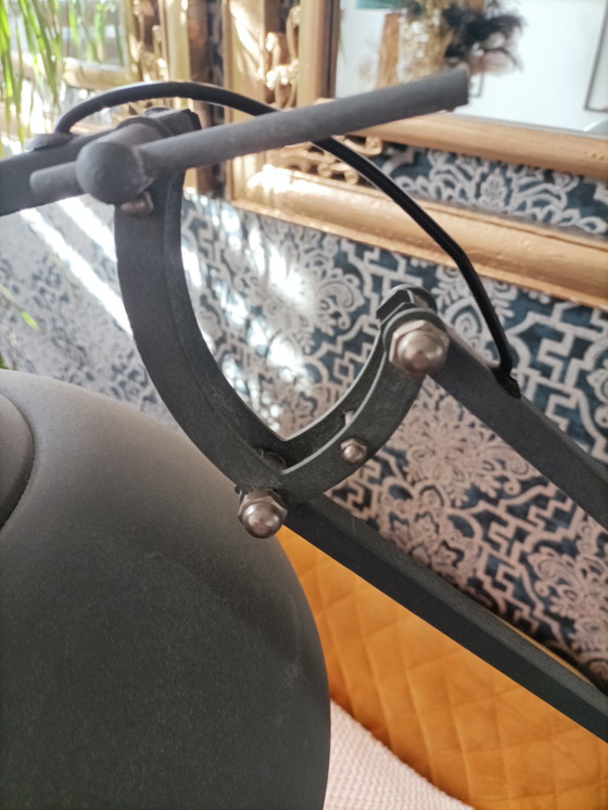 Image 1 of Lampadaire industriel Steinhouwer, gris mat, lampe de lecture.