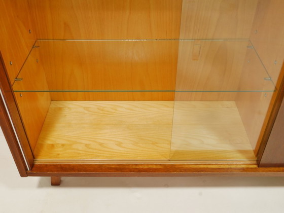 Image 1 of Vintage highboard / sideboard with large display cabinet from the 60s