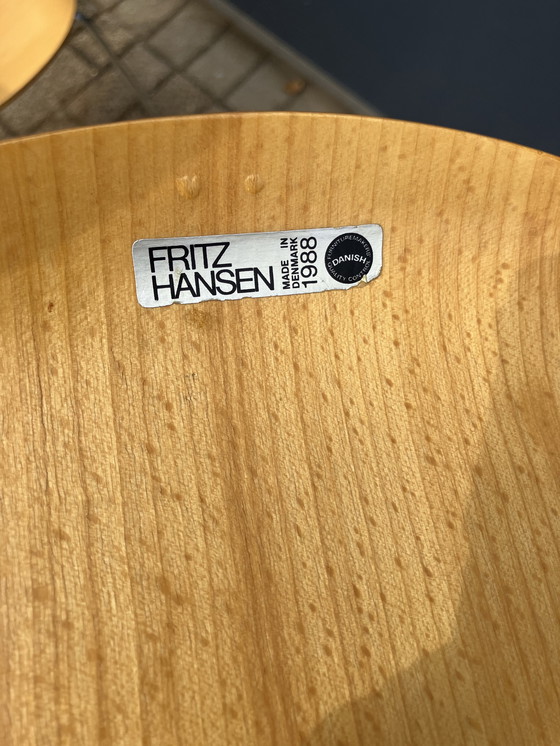 Image 1 of Fritz Hansen series 7 Butterfly chairs natural wood 1988